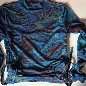 Swirl Pattern Long Sleeve Top